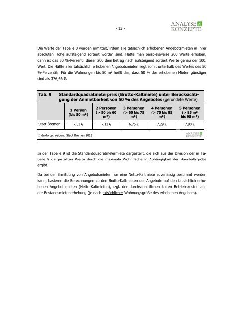 Kosten der Unterkunft (pdf, 692.7 KB) - Die Senatorin fÃ¼r Soziales ...