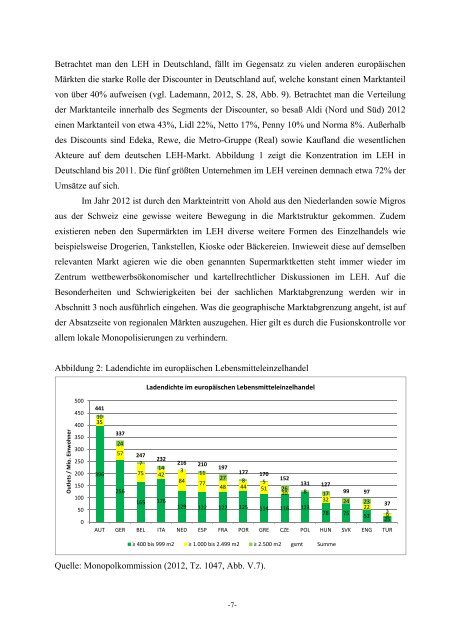 Wettbewerbsprobleme im Lebensmitteleinzelhandel Justus ... - DICE
