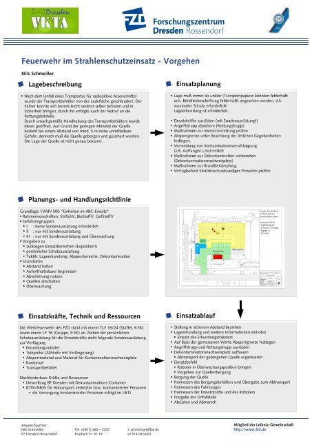 Lagebeschreibung EinsatzÃ¼bung - HZDR