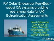 RV Cefas Endeavour FerryBox:- robust QA systems ... - LOICZ