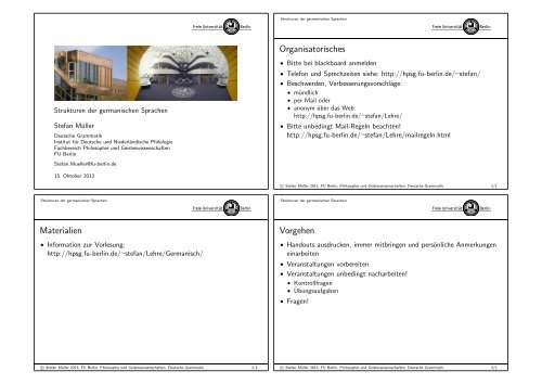 Handouts - German Grammar