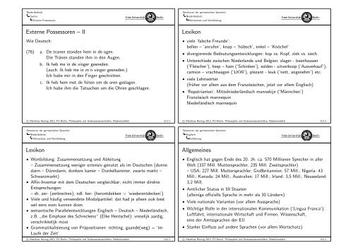 Handouts - German Grammar