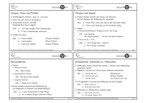 Handouts - German Grammar