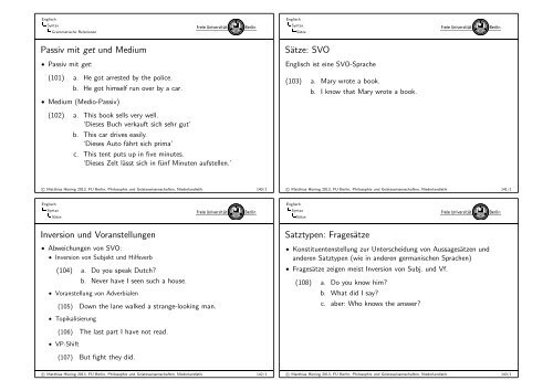 Handouts - German Grammar