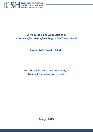 A TraduÃ§Ã£o Ã© um Lugar Estranho: ComunicaÃ§Ã£o ... - RUN UNL