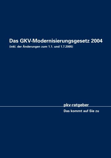 Das GKV-Modernisierungsgesetz 2004