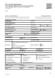 Personalfragebogen für geringfügig (Minijob)