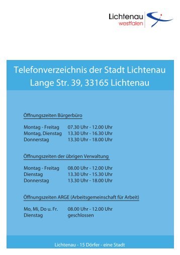Telefonverzeichnis Lichtenau