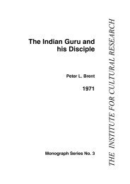 The Indian Guru and his Disciple - The Institute For Cultural Research