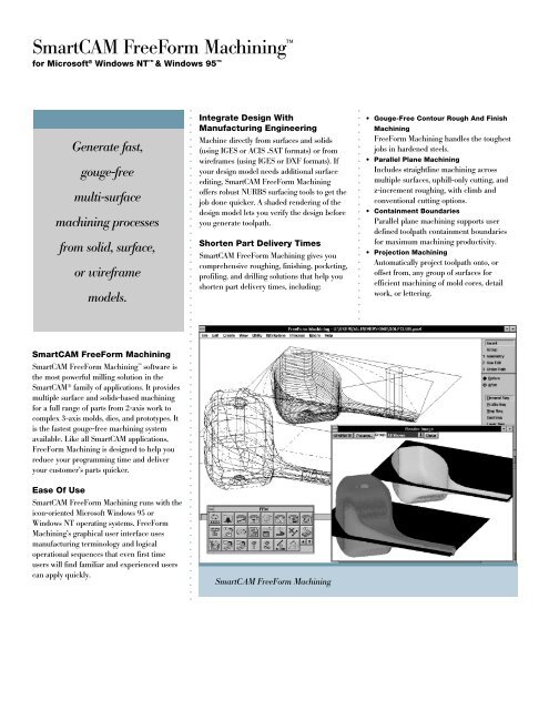 SmartCAM FreeForm Machiningâ¢