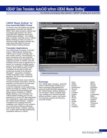 I-DEAS Data Translator, AutoCAD