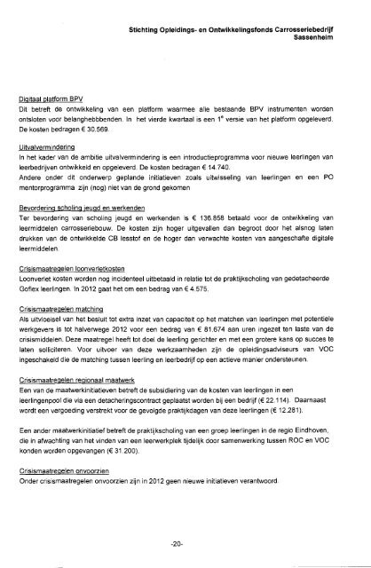 en Ontwikkelingsfonds voor het Carrosseriebedrijf - docs.szw.nl