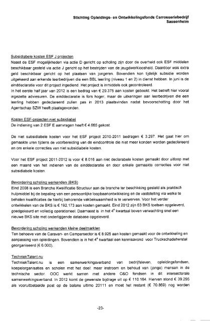 en Ontwikkelingsfonds voor het Carrosseriebedrijf - docs.szw.nl