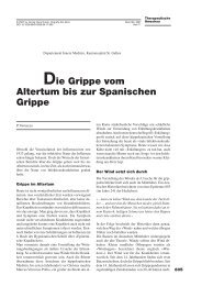 Die Grippe vom Altertum bis zur Spanischen Grippe - infekt.ch