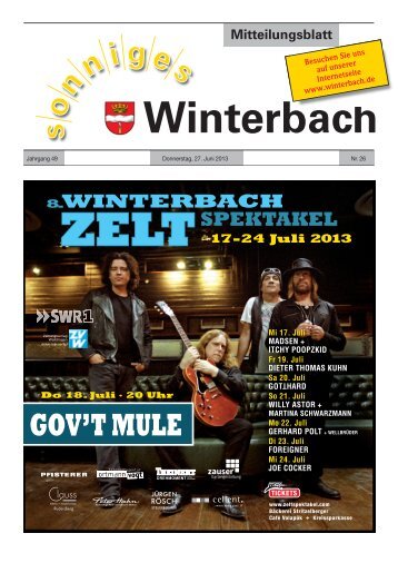 Mitteilungsblatt KW 26/2013 - Gemeinde Winterbach
