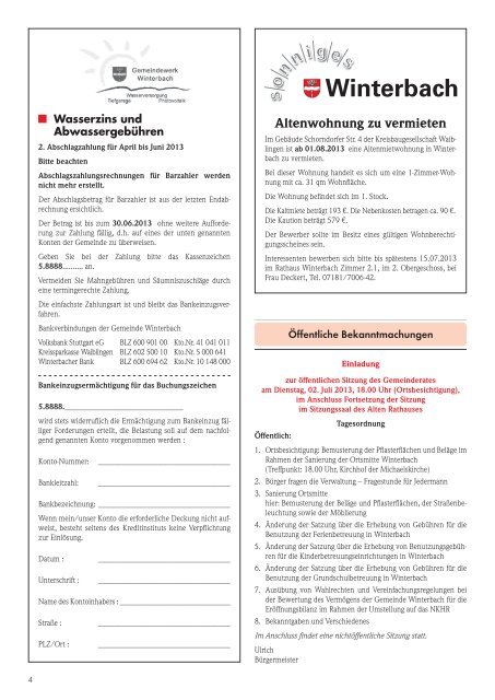 Mitteilungsblatt KW 26/2013 - Gemeinde Winterbach