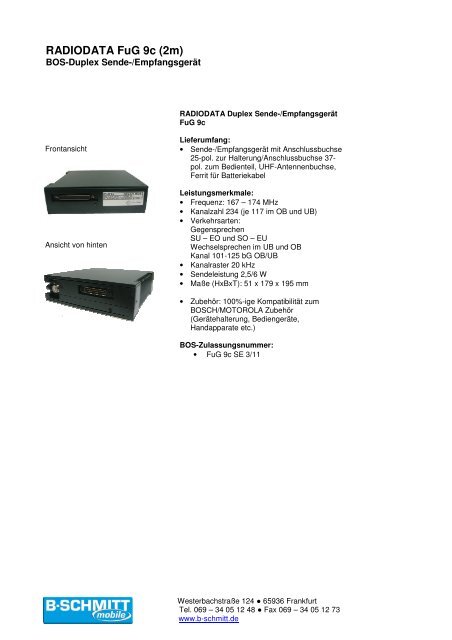 RADIODATA Fug 8b - B Schmitt