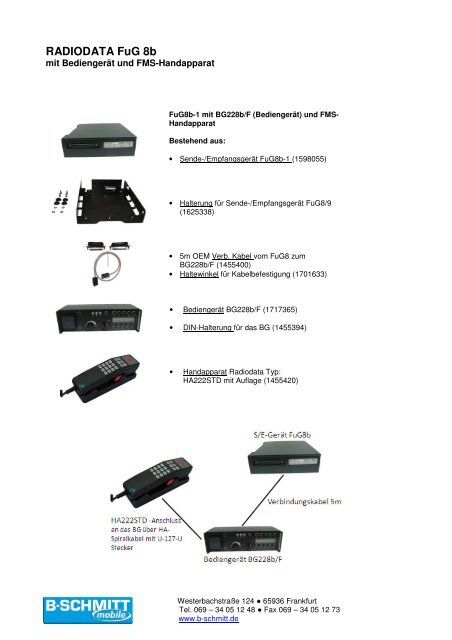 RADIODATA Fug 8b - B Schmitt