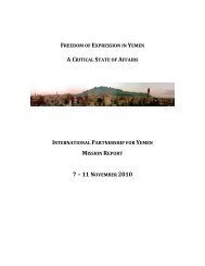 Freedom of Expression in Yemen - A Critical State of Affairs