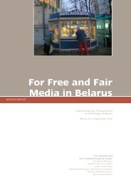 For Free and Fair Media in Belarus - International Media Support