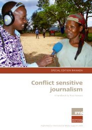 Conflict sensitive journalism - International Media Support