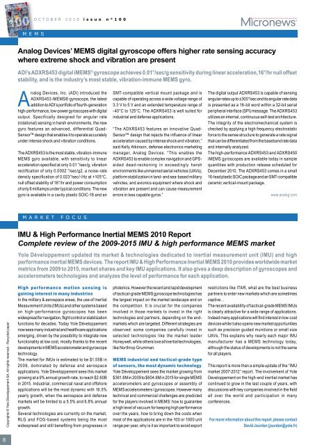 the disruptive semiconductor technologies magazine - I-Micronews