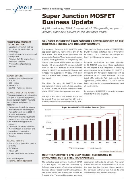 Super Junction MOSFET Business Update - I-Micronews