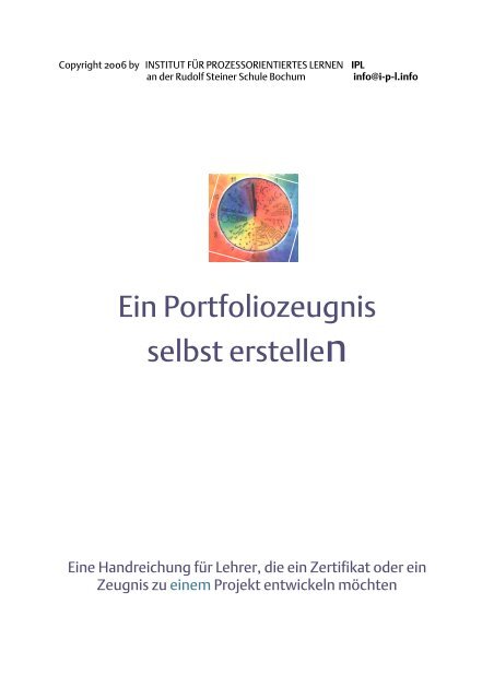 Ein Portfoliozeugnis selbst erstellen - ipl.info