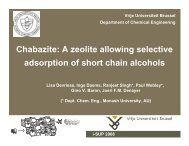 Chabazite: A zeolite allowing selective adsorption of short chain ...