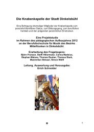 Projektstudie Knabenkapelle 2013 - DinkelsbÃ¼hl