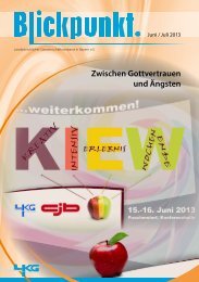 Blickpunkt Ausgabe Juni / Juli 2013 (PDF-Datei) - Landeskirchlicher ...