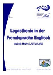 DANKSAGUNG - Bücher für diplomierte Legasthenietrainer des EÖDL