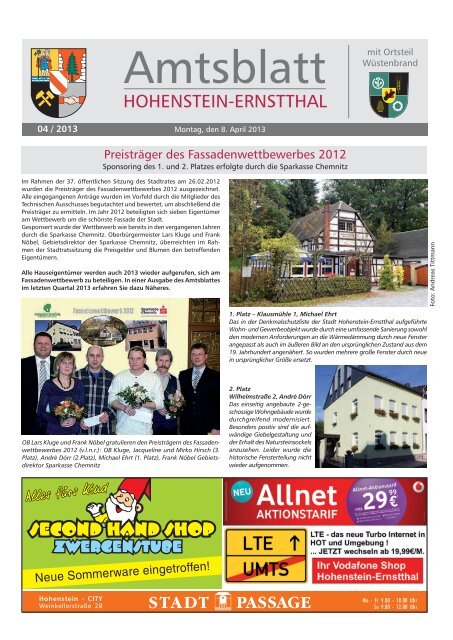 April 2013 - Stadt Hohenstein-Ernstthal