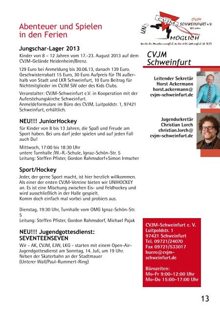 Juli 2013 42. Ausgabe Informationen und Nachrichten - Citykirche ...