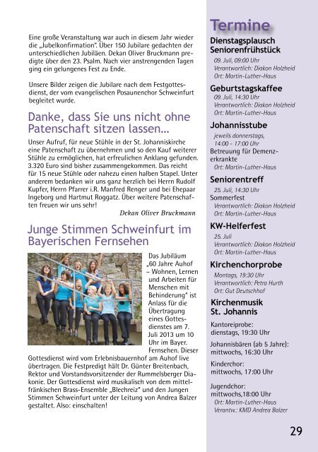 Juli 2013 42. Ausgabe Informationen und Nachrichten - Citykirche ...