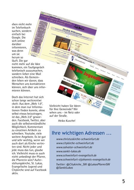 Juli 2013 42. Ausgabe Informationen und Nachrichten - Citykirche ...