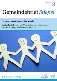 Gemeindebrief 04 - Stiepeler Dorfkirche