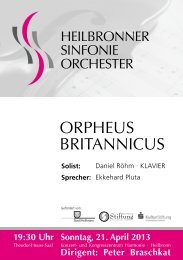 Programmheft [PDF] - Heilbronner Sinfonie Orchester