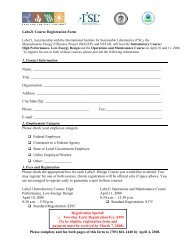 Labs21 Course Registration Form - I2SL