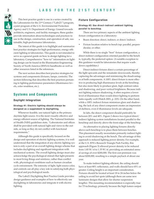 EFFICIENT ELECTRIC LIGHTING IN LABORATORIES - I2SL