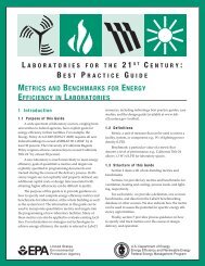 Metrics and Benchmarks for Energy Efficiency in Laboratories - I2SL