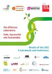 Results of the 2012 S-Lab Awards and Conference The Effective ...