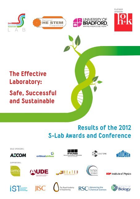 Results of the 2012 S-Lab Awards and Conference The Effective ...