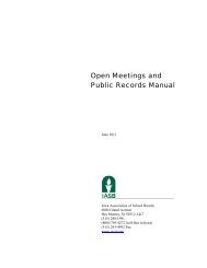 IASB Open Meeting Manual - Iowa Association of School Boards