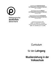 Curriculum - Institut 3 - Pädagogische Hochschule Steiermark