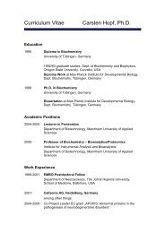 Curriculum Vitae Carsten Hopf, Ph.D.