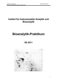 Bioanalytik-Praktikum - Instrumentelle Analytik