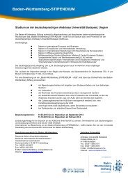 Baden-WÃ¼rttemberg-STIPENDIUM - Internationales - UniversitÃ¤t ...