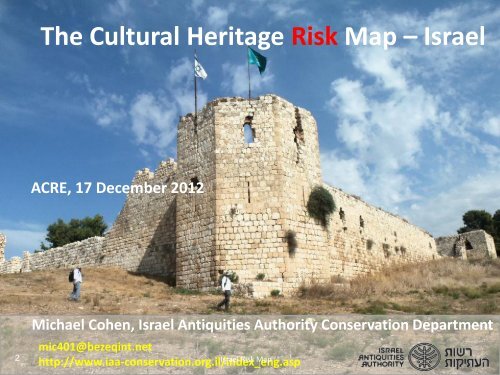 The Cultural Heritage Risk Map â Israel