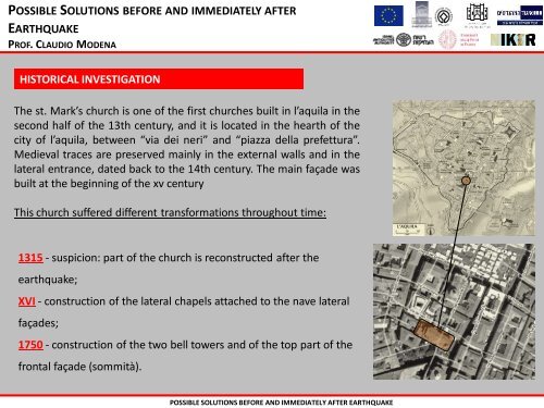 possible solutions before and immediately after earthquake ...